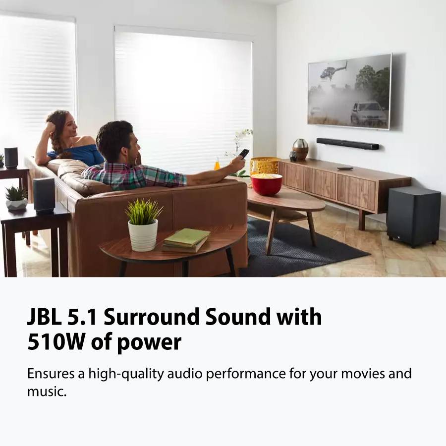 Jbl 5.1 surround sound with 510w hot sale of power